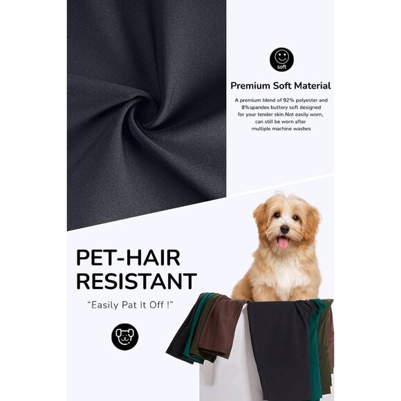 Womens High-Waist Seamless Yoga Leggings with Tummy Control & Pockets Large - Picture 5 of 7